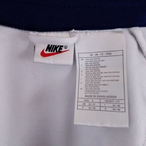 Nike Jacket Vintage 90s Jumbo Swoosh Spell Out White Tag Blue Mens Size Small - Picture 6 of 7
